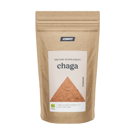 iconfit-chaga-powder - 3D kraft stand-up pouch